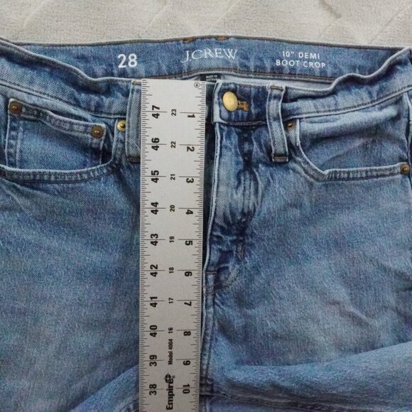 J. Crew 10'' Demi Boot Crop Jean Womens 28 Blue Denim - Picture 7 of 11